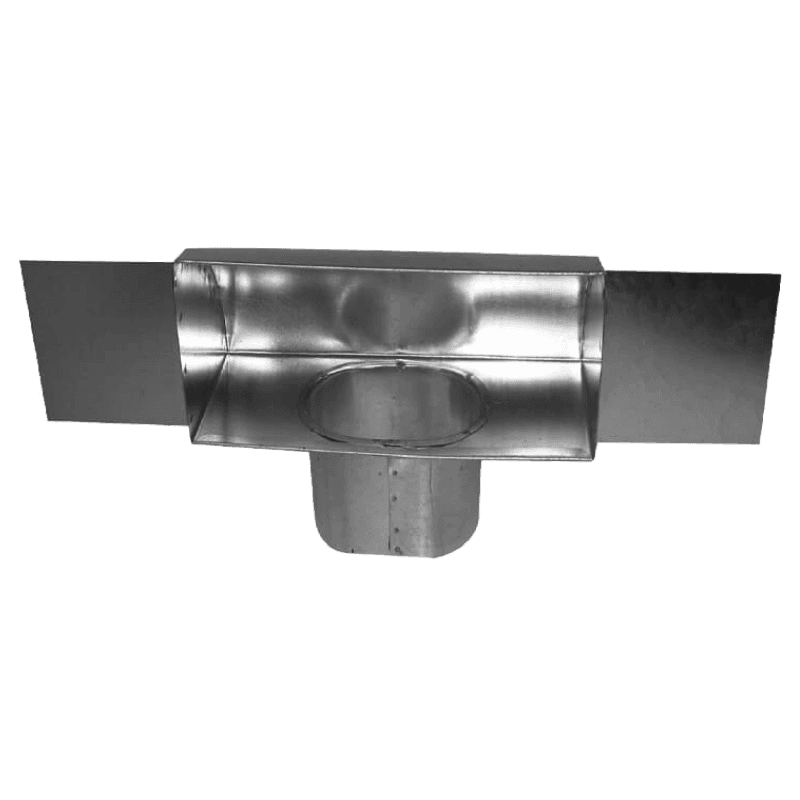 #502AP – 90° oval angle boot with 3” plate